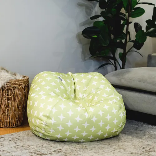 Miniatura 25 de Big Joe Silla Puf Clásica para Dormitorio de Niños y Rincón de Lectura, Azul Marino Fácil de Limpiar, Mezcla Duradera de Nylon y Poliéster, 2 Pies