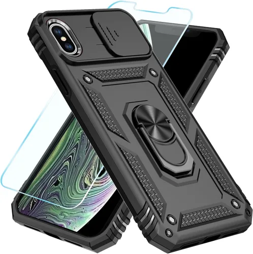 Miniatura 39 de SunStory Funda compatible con iPhone 11 Pro Max con protector de pantalla HD, cubierta de cámara deslizante y soporte de anillo giratorio