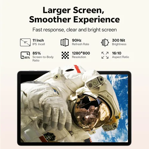Miniatura 3 de Tablet Android 16, 2025 Actualizado Tablet Android de 11 pulgadas con teclado, 20GB+128GB+1TB de expansión, soporte de desbloqueo facial+Widevine L1