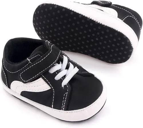 Miniatura 3 de Clowora Unsex - Zapatos de lona para niños y niñas, para recién nacidos, antideslizantes, suela suave, zapatos casuales para cuna, zapatos planos