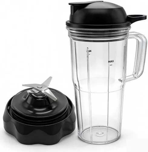 Miniatura 10 de Cuchilla de fresado plana de repuesto con taza de 18 oz y tapa para NutriBullet Blender Combo (NBF10500/NBF70500/ZNBF30400Z/ZNBF30500Z/NBF50400)