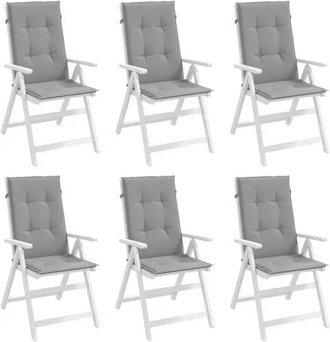 Miniatura 15 de Cojines para silla de jardín con respaldo alto, 2 piezas, color antracita, 47.2 x 19.7 x 1.2 pulgadas, cojines de tela para sillas de comedor
