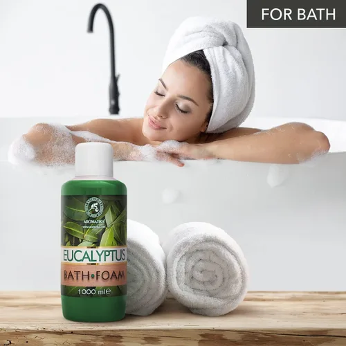 Miniatura 3 de Espuma de baño con aceite esencial de eucalipto, 34 onzas líquidas, cuidado corporal, buen sueño, belleza, baño, cuidado corporal, bienestar
