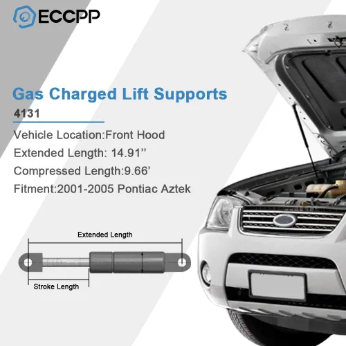 Miniatura 2 de ECCPP Soporte de elevación para capó de repuesto para Pontiac Aztek 3.4L 2001-2005 Juego de 2