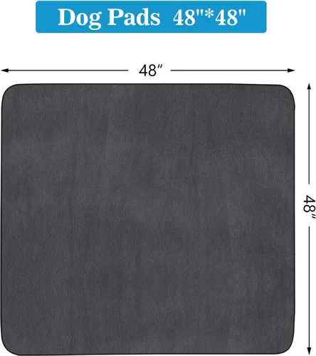 Miniatura 2 de Almohadillas reutilizables para orina para perros, 48 x 48 pulgadas, 60 x 48 pulgadas, grandes, lavables, súper absorbentes, antideslizantes