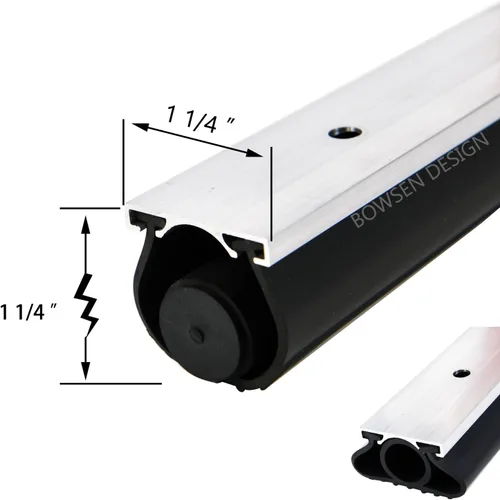 Miniatura 3 de BOWSEN Sellos inferiores universales para puerta de garaje de servicio pesado con anillo en U+O, burlete resistente a la intemperie de goma con kit