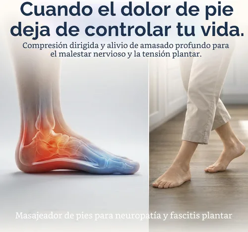 Miniatura 8 de MIKO máquina masajeadora de pies con amasado profundo, compresión, Shiatsu y calor para fascitis plantar, neuropatía - Se adapta hasta talla 12