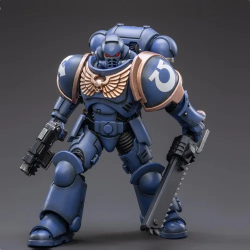 Miniatura 8 de Pipigirl Figuras de acción de soldado de licencia genuina 1/18, kits de modelos de guerrero extremo militar militar de 4 pulgadas Ultramarino