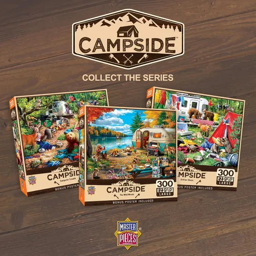 Miniatura 7 de MasterPieces Rompecabezas EZ Grip de 300 piezas – Moonlight Camping – 18 x 24 pulgadas