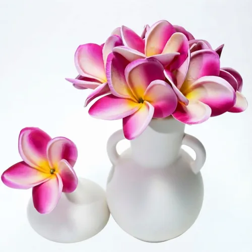 Miniatura 14 de Regalos de Cumpleaños para Mujeres 8pcs Flores Rosa Claro PU Tacto Real Flores Regalos para Mujeres para Navidad Flores Artificiales para Bricolaje