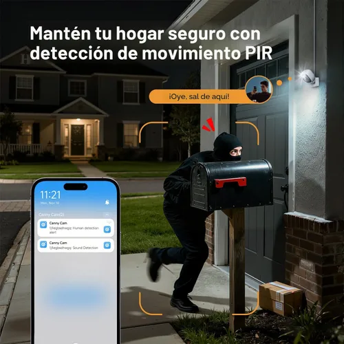 Miniatura 9 de Cámaras 2K para seguridad del hogar, interior/exterior para monitoreo de bebés/ancianos/mascotas con aplicación de teléfono, Plug & Play con cable