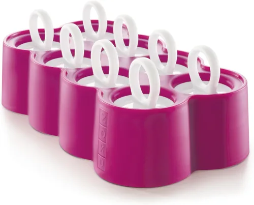 Miniatura 4 de ZOKU Moldes para anillos – 8 moldes de silicona para paletas con palitos de anillo reutilizables, hace que las paletas de hielo en forma de gemas