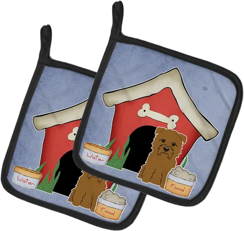 Miniatura 82 de Caroline's Treasures BB2894PTHD Dog House Collection Chow Chow Chow - Par de soportes para ollas, 7.5HX7.5W, multicolor 4-Azul