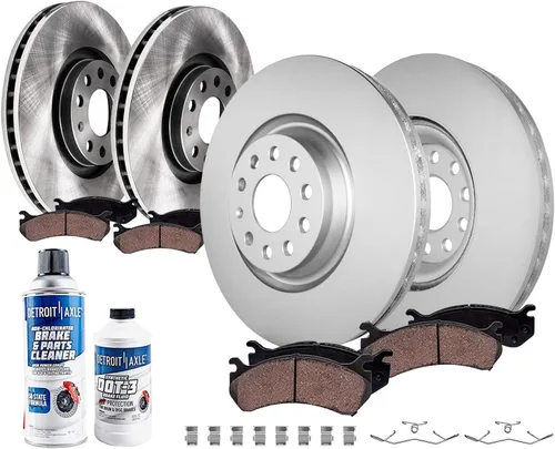 Miniatura 16 de Detroit Axle - Kit de frenos para Ford 18-21 Transit Connect, Rotores de freno de disco delantero y trasero Pastillas de freno de cerámica 2018 2019
