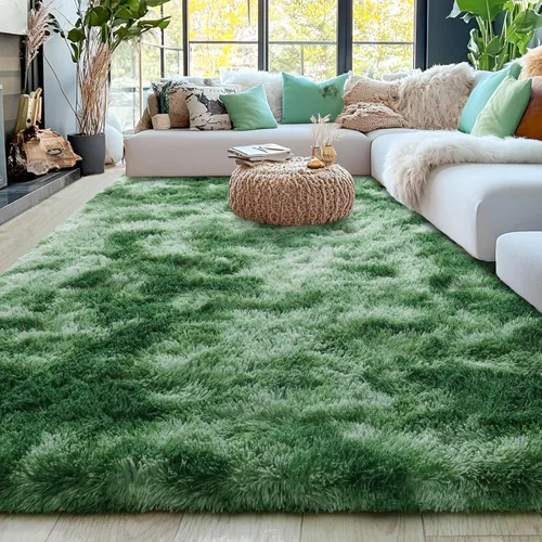 Miniatura 214 de Alfombras de área de 8x10 para sala de estar, alfombra shaggy grande ultra suave y esponjosa para dormitorio, alfombras de felpa mullida Blanco crema