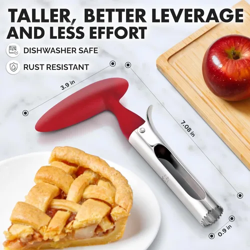 Miniatura 5 de Deshuesador para manzanas de calidad superior - Fácil de usar y duradero deshuesador de corazón de todas las variedades de manzanas, peras, Cherry