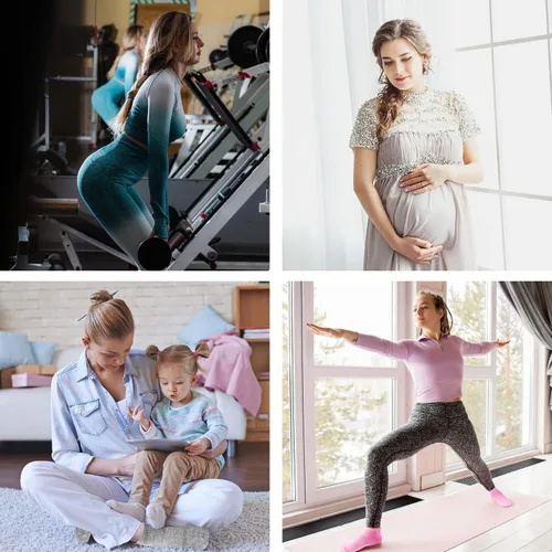 Miniatura 7 de UTTPLL Calcetines de agarre para mujeres y hombres, calcetines antideslizantes de pilates, calcetines de yoga acolchados para hospital, calcetines