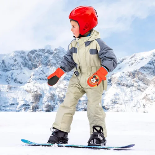 Miniatura 5 de DISNEY Mickey Mouse - Mitones para niños de 2 a 4 años, guantes impermeables para niños, guantes de nieve de Mickey Kids, guantes Thinsulate 3M