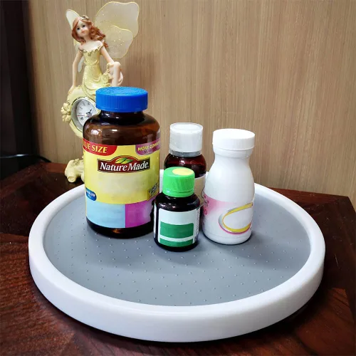 Miniatura 6 de Lazy Susan - Tocadiscos de 10 pulgadas, organizadores de despensa y almacenamiento de especias, organizador de latas para gabinete de cocina