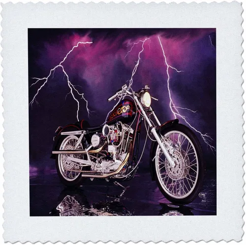 Miniatura 2 de 3dRose qs_ 8332_8 - Cuadrado de edredón Harley-Davidsonand Número 174 motocicleta