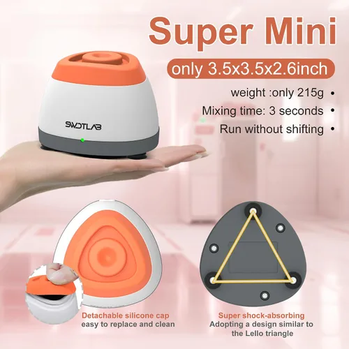 Miniatura 4 de Vortex - Mezclador de 3500 rpm, agitador de esmalte de uñas, agitador de pegamento y mezclador de pintura para esmalte de gel, pinturas acrílicas