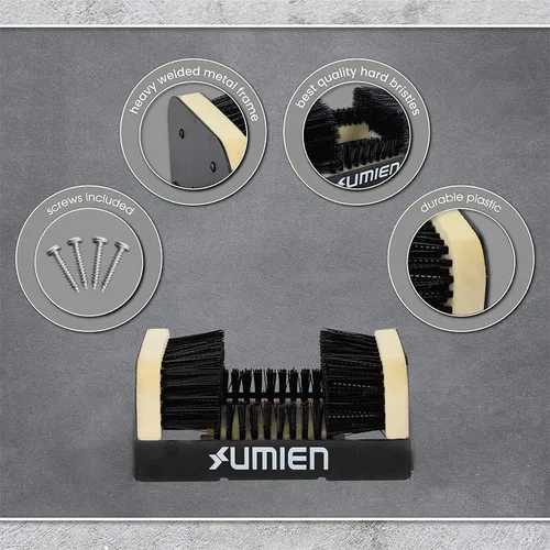 Miniatura 2 de Umien Cepillo limpiador de zapatos juego de cepillos de limpieza plegables con fregador, raspador, ideal para botas, uso al aire libre y más