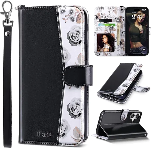 Miniatura 50 de ULAK Compatible con iPhone 15 Estuche tipo cartera para mujer, funda tipo billetera de piel PU premium con tarjetero, función de caballete, estuche