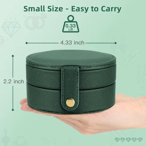 Miniatura 2 de RASIEYA Organizador de joyas de viaje, elegante y pequeño joyero de viaje para mujeres y niñas, accesorios esenciales de viaje, regalo ideal