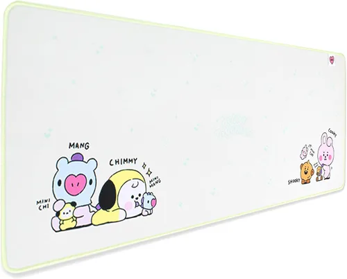 Hamee BT21 My Little Buddy Series Tapete de escritorio [alfombrilla de mouse para computadora portátil] [Accesorios de oficina grandes] [Bonita