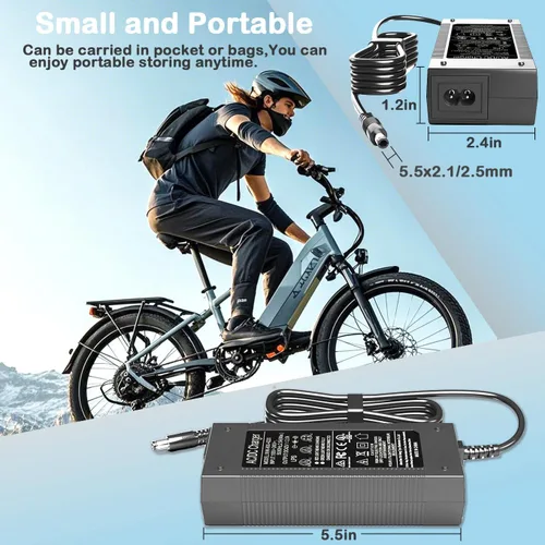 Miniatura 2 de Cargador de scooter eléctrico con certificación UL de 42 V 2 A para batería de litio de 36 V, para Gotrax, Jetson, Razor, Segway, Swagtron, Bird