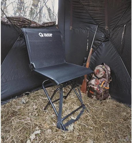 Miniatura 2 de Guide Gear Big Boy - Silla ciega de caza, asiento plegable portátil para disparar, giratorio cómodo, capacidad de 500 libras