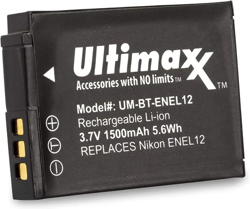 Miniatura 2 de Ultimaxx Cargador de viaje rápido y 2 baterías EN-EL12 (1500 mAh) para Nikon COOLPIX A1000 B600 W300 A900 AW100 AW110 AW120 AW130 S6300 S8100 S8200