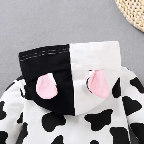 Miniatura 5 de Enterizo de manga larga para bebé overol de manga larga con estampado de vaca lechera ropa con capucha