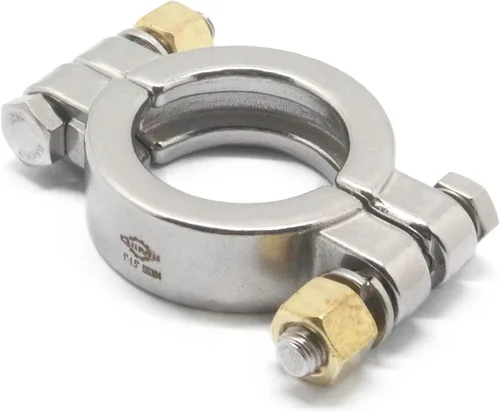 Miniatura 4 de TC - Trébol de triple abrazadera sanitaria de acero inoxidable 304 atornillado de alta presión de 1.5 pulgadas