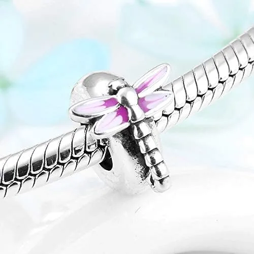 Miniatura 2 de Abalorio espaciador de goma con cuentas espaciadoras de plata de ley 925 para pulseras estilo Pandora