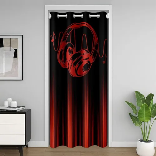 Miniatura 8 de Feelyou Cortina de puerta con ecuación matemática, privacidad, 1 panel, 34 x 80 pulgadas, espacio exterior, galaxia, 30% a 50% opaco, aislamiento