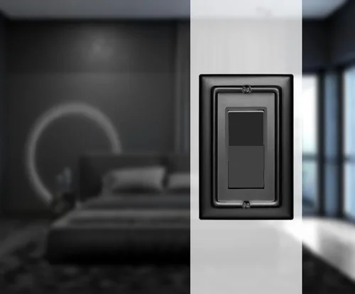 Miniatura 2 de Monarch Abode Placa de Pared Basculante de 1-Gang, Placa de Pared de Metal Decorativa Arquitectónica para Interruptor Individual, Placa Decorativa