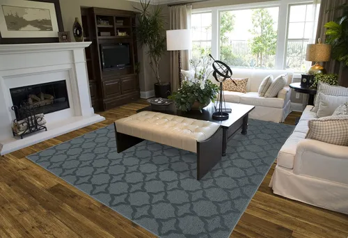 Miniatura 147 de Garland Rug Sparta - Alfombra antideslizante de polipropileno de 2 pies x 12 pies, color negro, ideal para salas de estar y pasillos, elegante