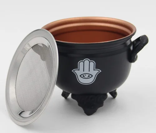 Miniatura 2 de Quemador de incienso de carbón de metal grande (mano de Fátima)