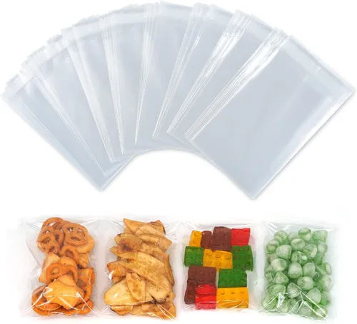 350 bolsas de golosinas pequeñas transparentes de 3 x 5 pulgadas, envoltura de postre de celofán resellable autosellante, perfectas para regalos y