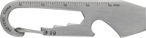Miniatura 3 de Clip de mosquetón con llave, plateado, 1-11/16 pulgadas