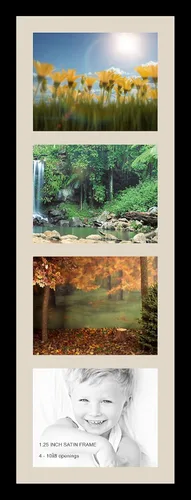 Miniatura 40 de Marco para fotos de ArtToFrames, 4 aberturas de 5′ x 7′ y marco negro satinado, de ArtToFrames, Madera, negro 4 - 8x10 - (2131)