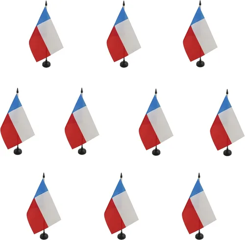 Miniatura 12 de Bandera de mesa de Colorado de 4 x 6 pulgadas, bandera de escritorio del estado de Colorado de EE. UU., 5.9 x 3.9 in, palo y base de plástico negro