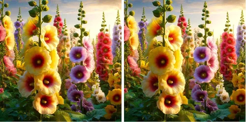 Miniatura 7 de Semillas Mezcla de Semillas de Malvarrosa Malva 30+ Semillas para Plantar Flores Perennes Vistosas Mezcla Multicolor