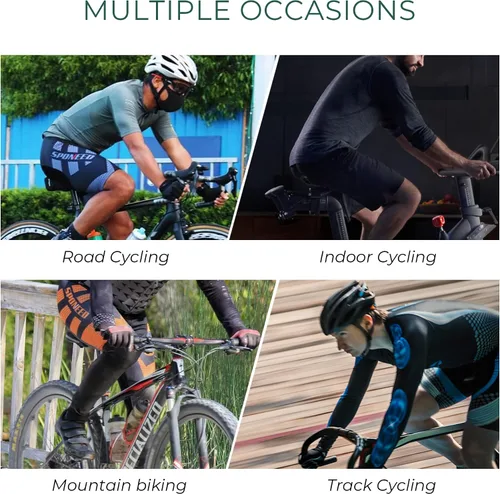Miniatura 7 de sponeed Pantalones cortos de ciclismo para hombre, pantalones acolchados para ciclismo, ropa de ciclismo