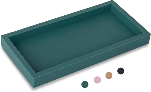 Miniatura 12 de Bandeja de baño, pequeña bandeja de tocador de silicona, jabonera, soporte para esponja, organizador de fregadero de cocina, accesorios de baño