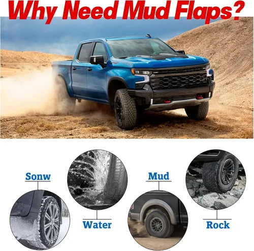 Miniatura 2 de BDFHYK Protectores contra salpicaduras de barro, 4 protectores de lodo laterales delanteros y traseros compatibles con Chevy Silverado 1500 2019-2022