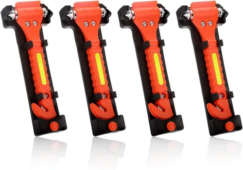 Miniatura 11 de SINSEN Juego de 2 martillos de seguridad para automóvil, herramienta de escape de emergencia, martillo de vidrio para ventana de automóvil, rompedor