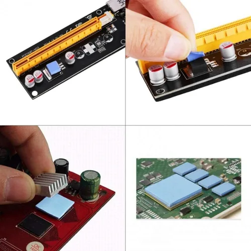 Miniatura 4 de Almohadilla térmica, 3.937 x 3.937 x 0.020 in, altamente eficiente, 6.0 W/mK, almohadilla de silicona aislada resistente al calor para IC SSD CPU