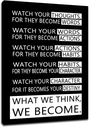 Miniatura 18 de Motivational Wall Art 1% Better Every Day Quote Framed Canvas Poster Inspirational Wall Decor for Office Gym Study Room Small Size Growth Mindset